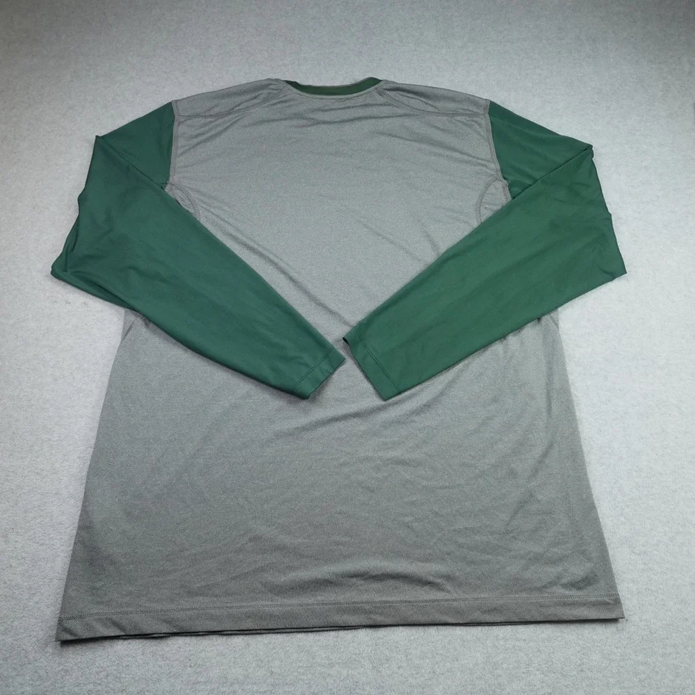 Nike Pro Shirt Mens XXL Gray Green Athletic Long Sleeve Nike FIT DRY MLB